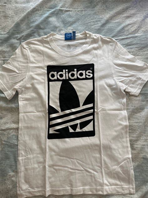 Adidas White Shirt Mens Fashion Tops And Sets Tshirts And Polo Shirts On Carousell