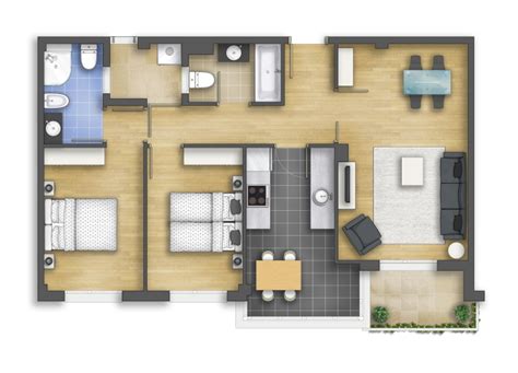 Floor Plan Rendering 2 By Alberto Talens Fernández At