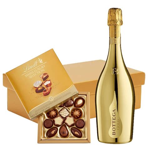 Bottega Gold Prosecco Cl And Lindt Swiss Chocolates Hamper Bottled