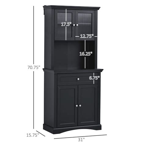 Buy HOMCOM 71 Traditional Freestanding Kitchen Buffet With Hutch