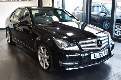 Used 2012 BLACK MERCEDES BENZ C CLASS Saloon 2 1 C200 CDI