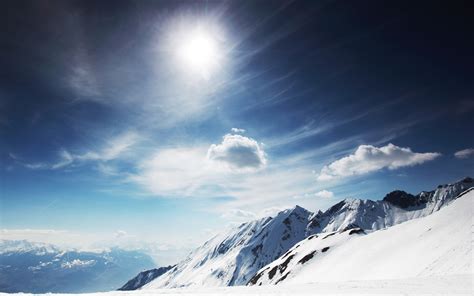 Sunny Snowy Mountains Wallpapers | HD Wallpapers | ID #9799