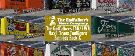 Ats Tsa Swr Maxi Trans Tautliners Paintjob Pack X V Skins Trailer