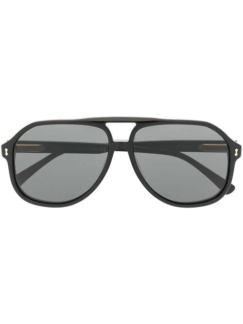 Gucci Eyewear Zonnebril Met Piloten Montuur Farfetch