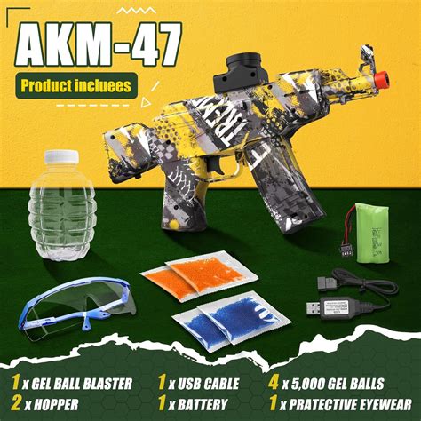 Buy Anstoy Electric With Gel Ball Blaster Aeg Akm Splatter Ball