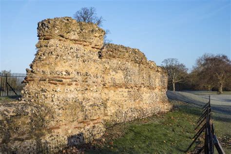 Roman Wall of St. Albans stock photo. Image of european - 83880710