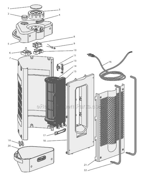 DeLonghi MCH710T Multi-Position Ceramic Heater OEM Replacement Parts ...