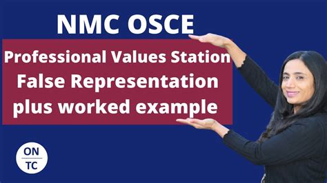 NMC OSCE Professional Values False Representation YouTube