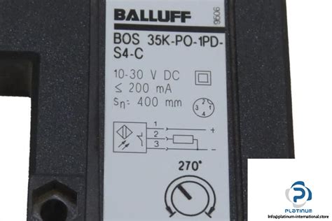 BALLUFF BOS 35K PO 1PD S4 C PHOTOELECTRIC SENSOR Platinum International