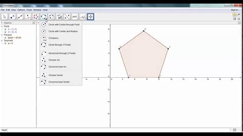 Using Geogebra To Draw Circles Youtube