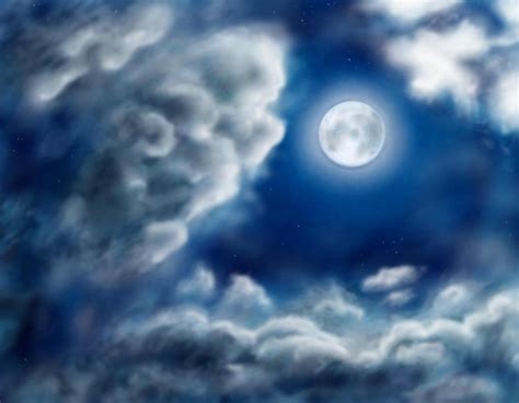 Night Clouds Painting at PaintingValley.com | Explore collection of ...