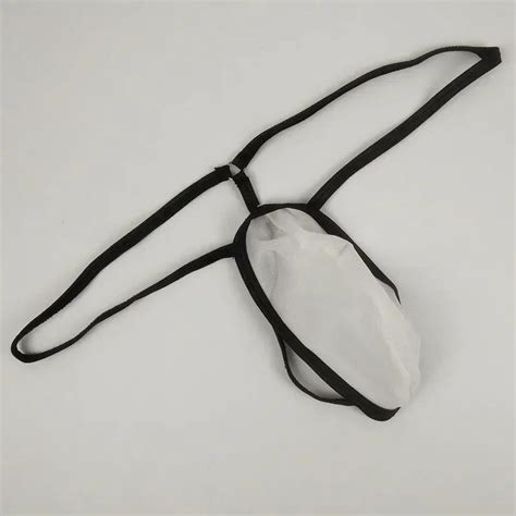 Mens Extreme Sexy Micro Bikini Thong Transparent Swim Bottom G String