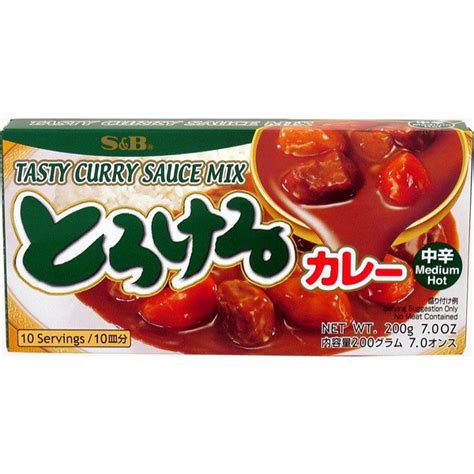 とろける カレー甘口 S B Torokeru Amakuchi Curry Sauce Mix no meat g mild medium hot hot ม รส ไม