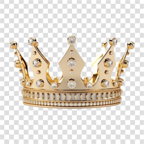 Elegant Gold Crown With Diamonds Premium Ai Generated Psd