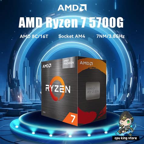 ซ็อกเก็ตโปรเซสเซอร์ Cpu Amd Ryzen 7 5700g R7 5700g 38ghz Eight Core 16 Thread 65w Am4 Shopee