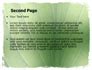 Streaks Of Green Leaf Presentation Template For Powerpoint Google