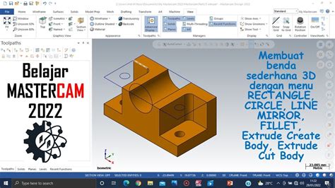 Latihan Mastercam Materi Belajar Cnc Membuat Objek D