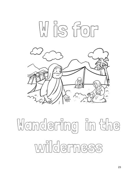 W Is For Wandering In The Wilderness Judeo Christian Clarion