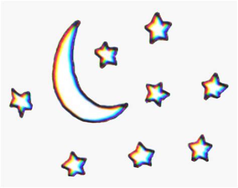 #aesthetic #tumblr #aesthetictumblr #moon #stars #cute - Transparent ...