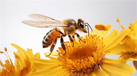 Premium Ai Image A Photo Of A Bee Pollinating A Flower