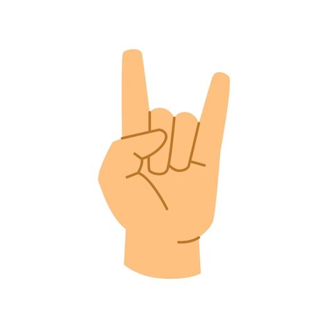 Premium Vector Rock N Roll Hand Gesture Horns