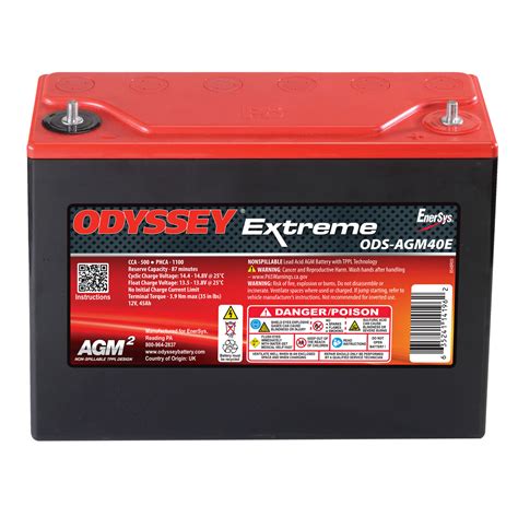 Odyssey Extreme Power And Motorsport Ods 12v Agm Akku Ods Agm40e Pc1100