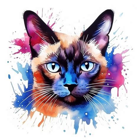 Premium AI Image | Whimsical Whiskers Delightful Siamese Cat Design to ...