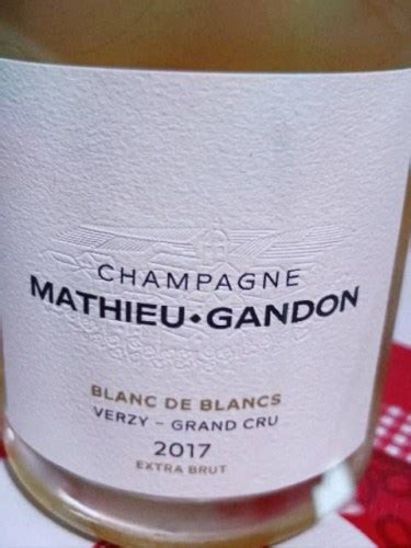 Mathieu Gandon Blanc De Blancs Extra Brut Champagne Grand Cru Verzy