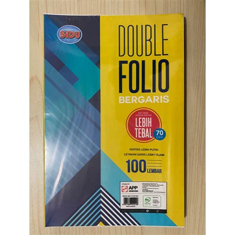 Jual Kertas Double Folio Bergaris 100 Lembar Sinar Dunia 1 Pak