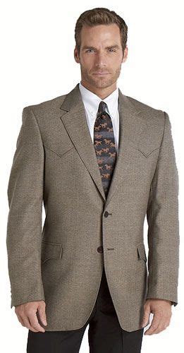 Circle S Brown Donegal Lambswool Western Sport Coat Sizes To 60l