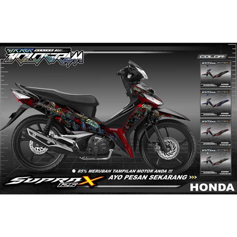 Jual Supra Sticker Striping Supra X Fi Stiker Motor Honda Supra X