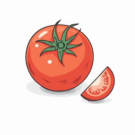 Dise O De Dibujos Animados De Ilustraci N De Vector De Tomate Vector