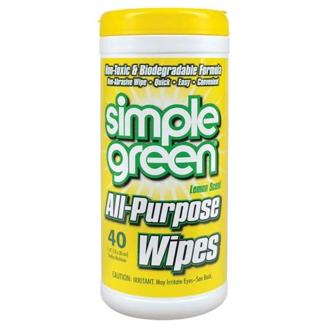 Simple Green Lemon Scent All-Purpose Wipes (40-Count) (Case of 12 ...