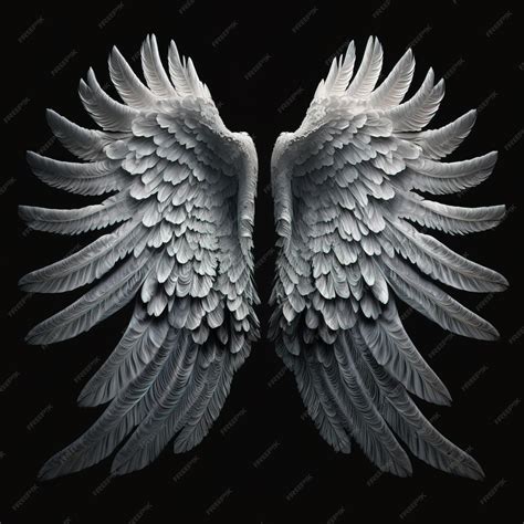 Premium Photo | Angel wings isolated in dark background