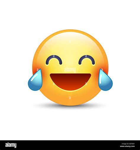 Lachende Smiley Mit Tr Nen Der Freude Happy Cartoon Emoticon Emoji