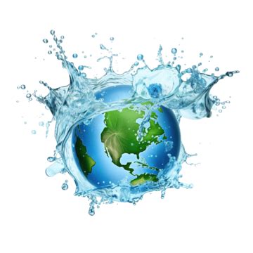 Water Splash With Earth Planet Stock Water Splash Earth PNG