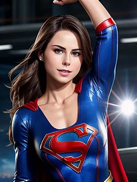 Dopamine Girl A Very High Resulution Superrealistic Photo Of Lena Meyer Landrut As Supergirl