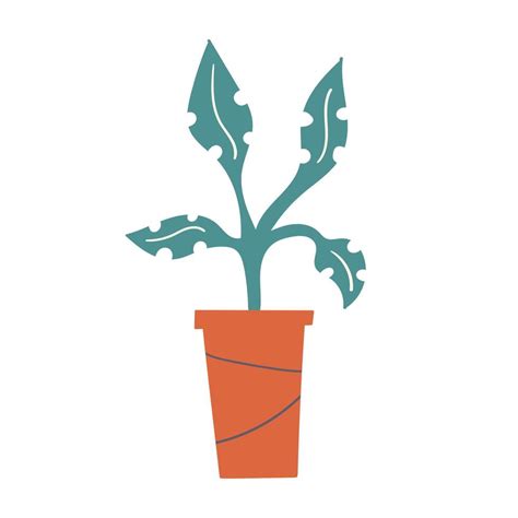 Potted Plant Doodle 6476753 Vector Art At Vecteezy