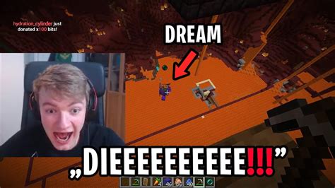 Tommyinnit Pushes Dream Into The Lava On The Dream Smp Youtube