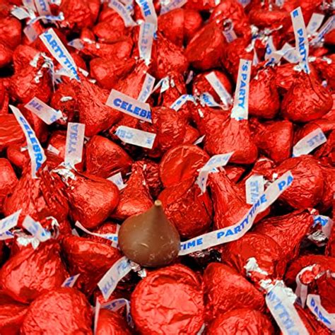 Hersheys Kisses Milk Chocolate Candy Red Vibrant Foils