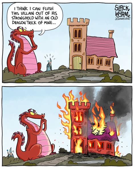 That Is One Neat Trick Funny Dragon Funny Comic Strips Fun Comics