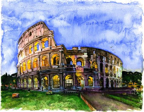 Roman Colosseum Painting At Explore Collection Of