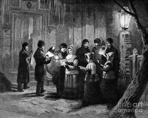 19th Century Print Of Christmas Carolers Photograph By Bettmann Fine