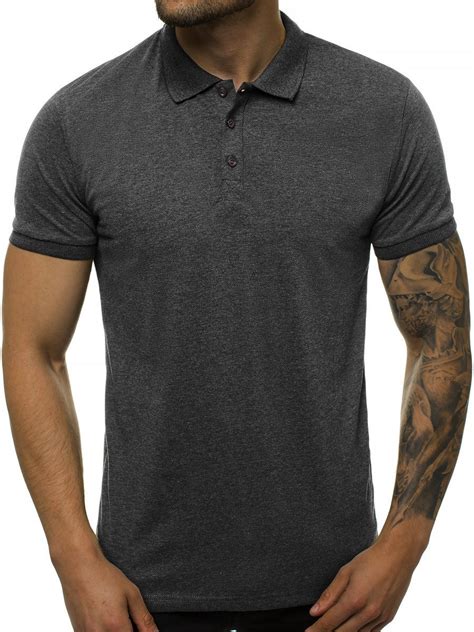 Polo De Hombre Gris Oscuro Ozonee O171221 Ozonee