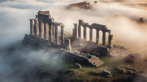 Premium Ai Image The Ruins Of The Ancient Greek Temple Of Poseidon