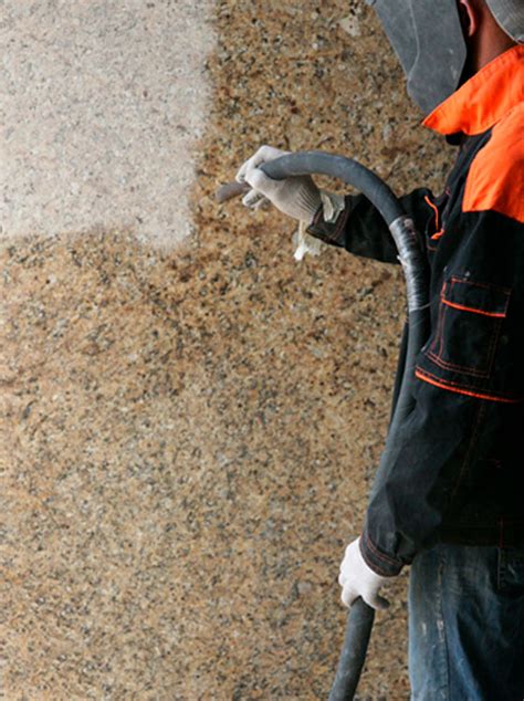 Пескоструйная обработка камня — WellStone