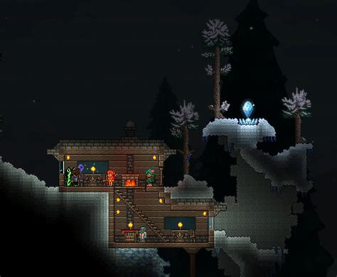 A Cozy Snowy House My Friend And I Made Rterraria