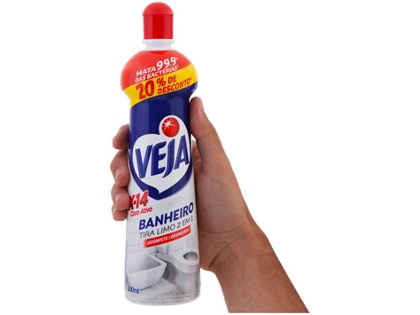 Qual O Melhor Produto Para Tirar Limo Do Banheiro - Limpador para Banheiro Veja Tira Limo X14 Cloro Ativo 500ml