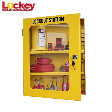 Wall Mounted Hardened Yellow Steel Safety Group Combination Lockout