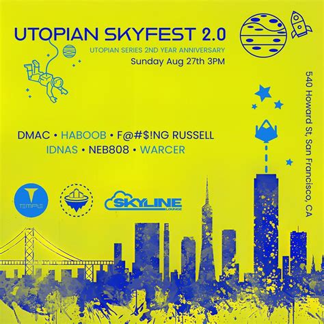 Utopian Skyfest Skyline Rooftop Party Tickets At Temple Nightclub In